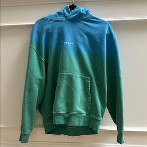 Frame Denim Blue and Green Sweatshirt Hoodie